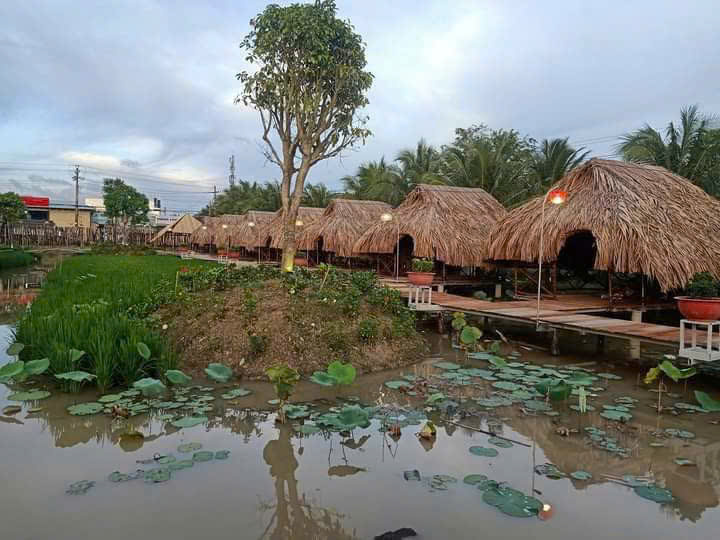 Làm chòi tre Nam Bộ Đưa nét kiến trúc truyền thống vào không gian hiện đại